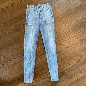 American Eagle High Waisted Skinny Jeans Size 0
